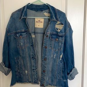 hollister oversized denim jacket